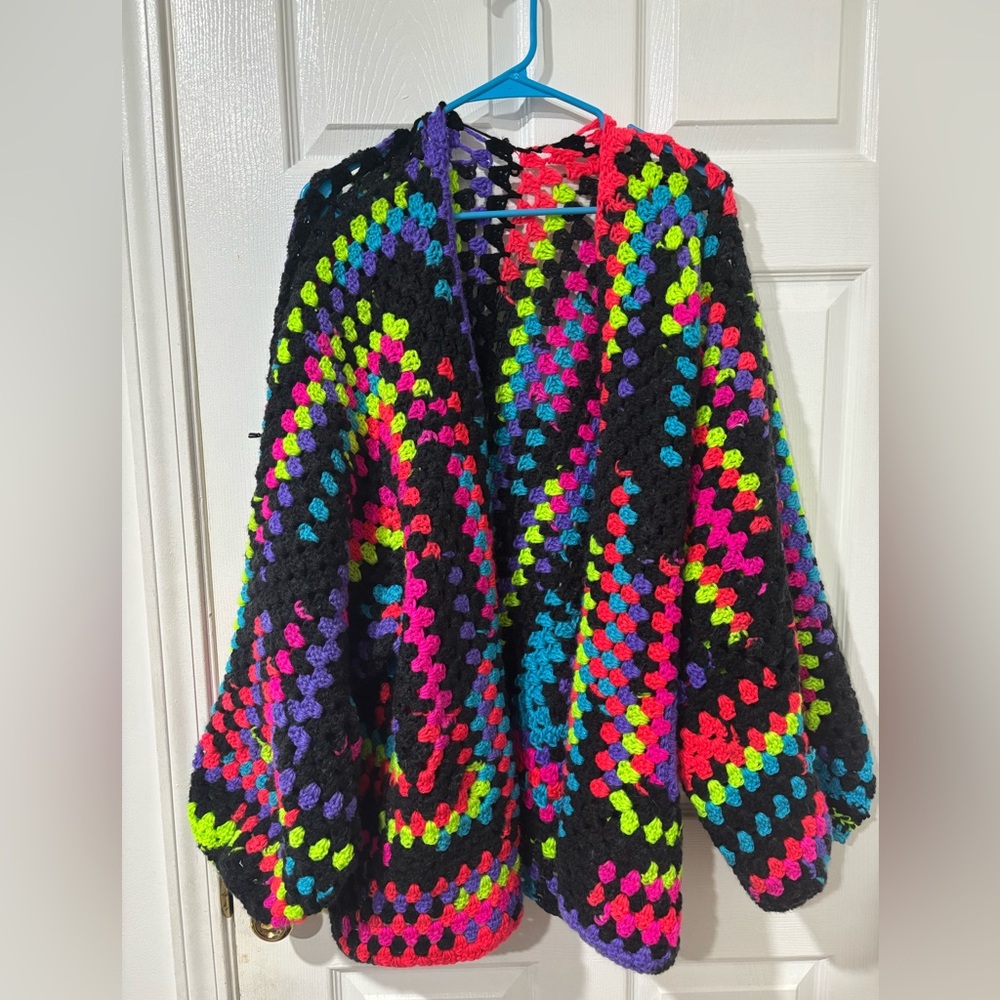 Colorful Crochet Cardigan